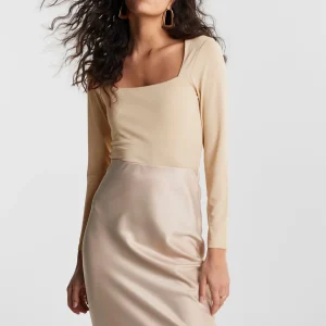 mode tendance Gina Tricot Lea Square Neck Top Oatmeal 6