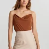 bas prix Gina Tricot Miki Cowlneck Singlet Rust 8