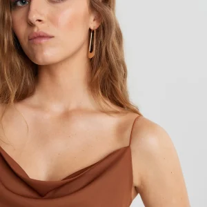 bas prix Gina Tricot Miki Cowlneck Singlet Rust 6