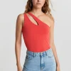 Neuve avec étiquette Gina Tricot Clara Cut Out Top Paprika 8
