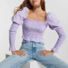à prix très bas Gina Tricot Vivvi Smock Top Light Purple 10