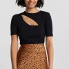 Gina Tricot Belle Cutout Top Black boutique 8
