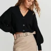 Gina Tricot Rosie Knitted Cardigan Black SOLDES TOUT À 10