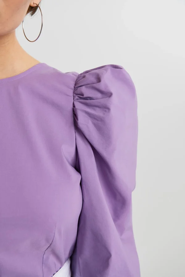 magasin paris Gina Tricot Ida Open Back Top Purple 3