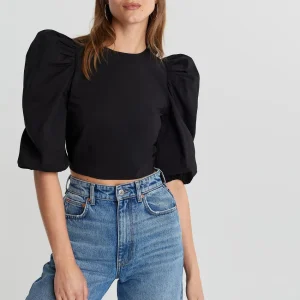 Gina Tricot Ida Open Back Top Black à prix d'occasion 6