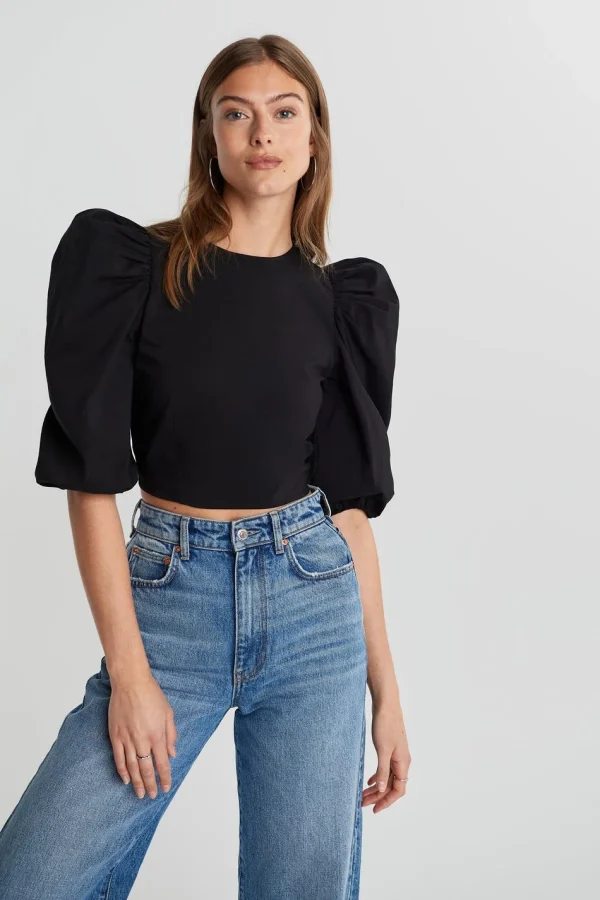 Gina Tricot Ida Open Back Top Black à prix d'occasion 3