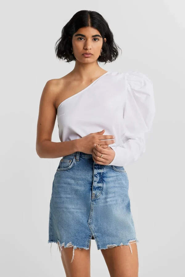 le grand escompte Gina Tricot Jane One Shoulder Top Offwhite 1