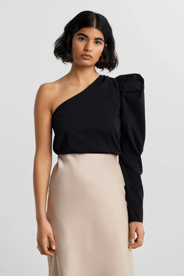 Gina Tricot Jane One Shoulder Top Black Acheter Maintenant 1