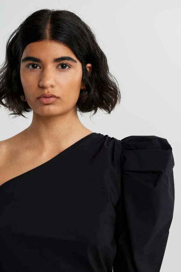 Gina Tricot Jane One Shoulder Top Black Acheter Maintenant 3