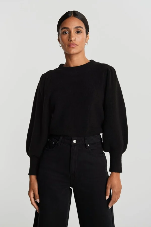Gina Tricot Alva Knitted Sweater Black à prix très bas 1