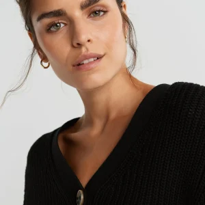 pas cher Gina Tricot Kaija Knitted Cardigan Black 6