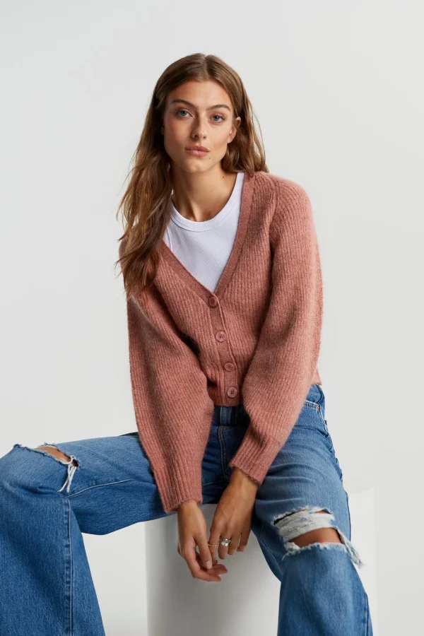 Authenticité garantie Gina Tricot Tilly Knitted Cardigan Rose Dawn 1