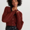vente chaude Gina Tricot Tilly Knitted Cardigan Fired Brick 10