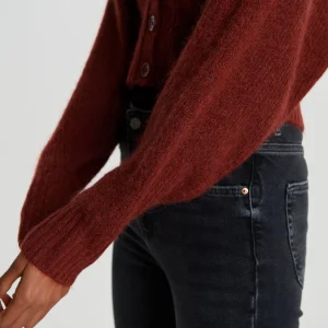 vente chaude Gina Tricot Tilly Knitted Cardigan Fired Brick 6