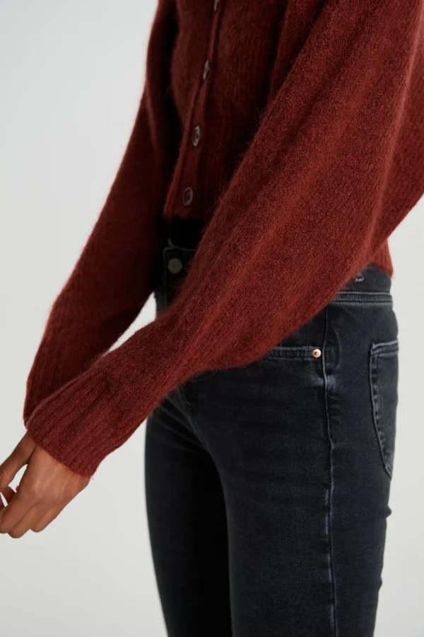 vente chaude Gina Tricot Tilly Knitted Cardigan Fired Brick 3