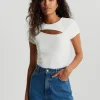 Gina Tricot Hedvig Cutout Top Offwhite dernière tendance 10