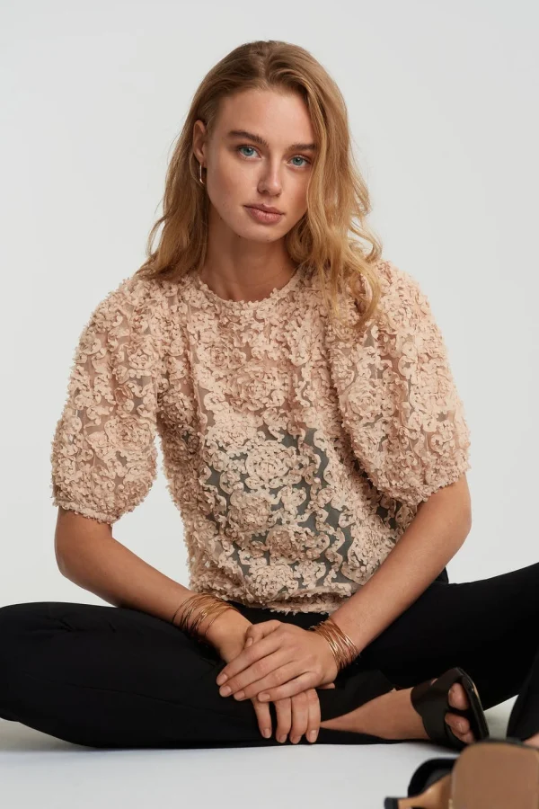 Gina Tricot Laura Top Beige Acheter Maintenant 1