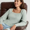 shopping pas cher Gina Tricot Kim Knitted Sweater Aqua Gray 8