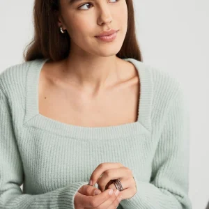 shopping pas cher Gina Tricot Kim Knitted Sweater Aqua Gray 6