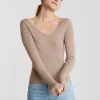 Gina Tricot Kaitlyn Knitted Top Oxford Tan pas cher en ligne 10