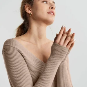 Gina Tricot Kaitlyn Knitted Top Oxford Tan pas cher en ligne 6