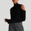 Couleurs variées Gina Tricot Meja Knitted Sweater Black 10