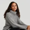 Distributeur Officiel Gina Tricot Tessa Knitted Sweater Grey Melange 8