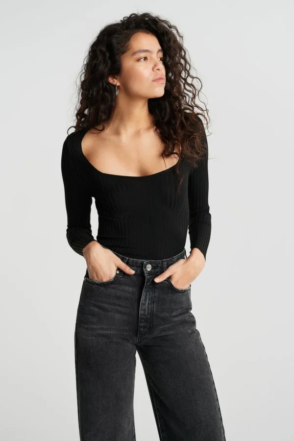 Acheter Gina Tricot Rita Knitted Sweater Black 1