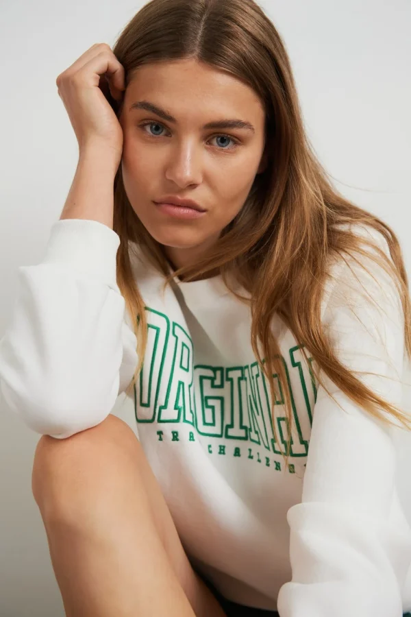 Gina Tricot Riley Sweater Warmwhite/org qualité d’originales 3