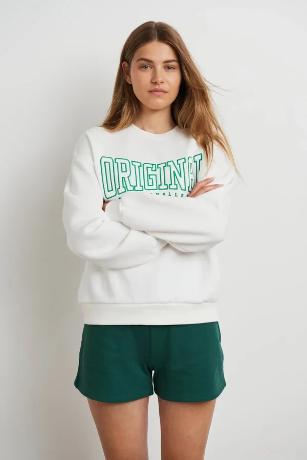 Gina Tricot Riley Sweater Warmwhite/org qualité d’originales 1