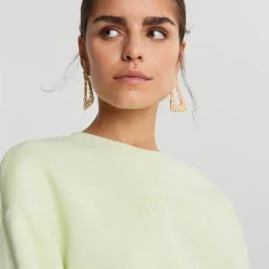 Gina Tricot Riley Sweater Lime Cream/text magasin en ligne 6