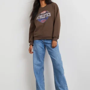 Gina Tricot Riley Sweater Brown/athletics Dernières Nouveautés 6