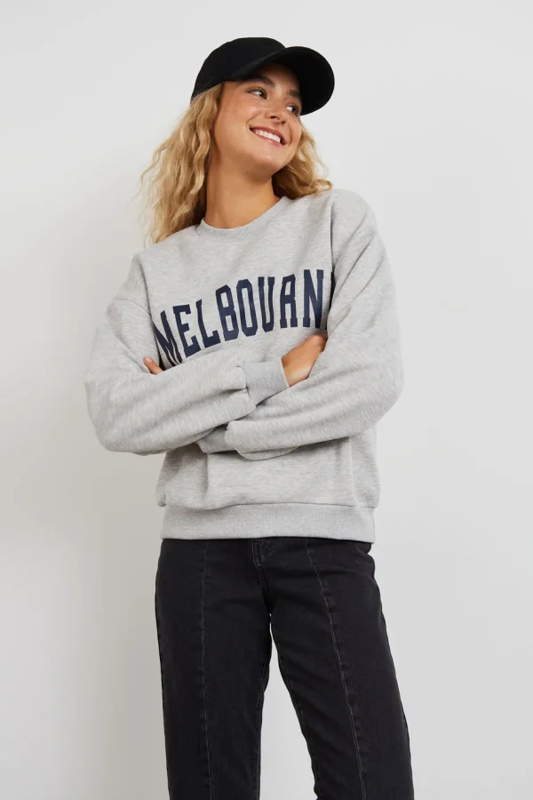 soldes magasin Gina Tricot Riley Sweater Greymel/melbou 3
