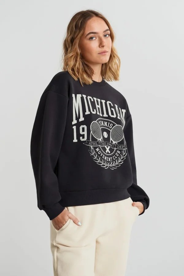 Gina Tricot Riley Sweater Offblack/tennis grande popularité 1
