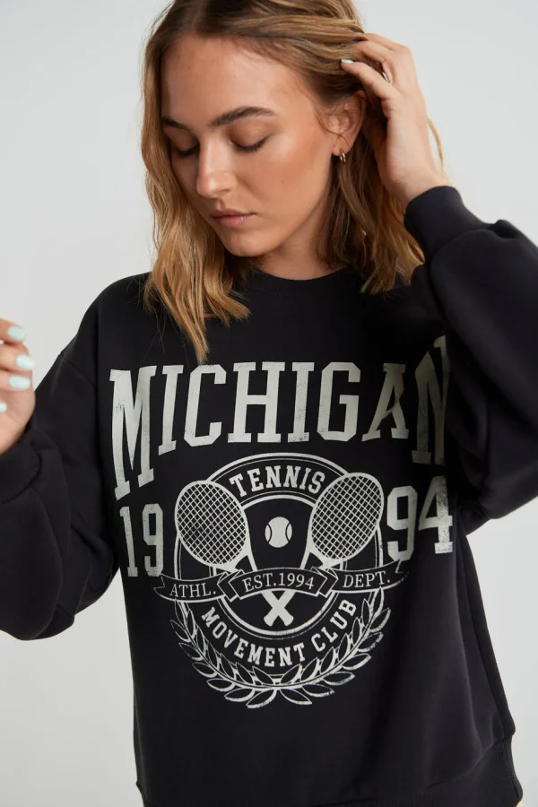 Gina Tricot Riley Sweater Offblack/tennis grande popularité 3