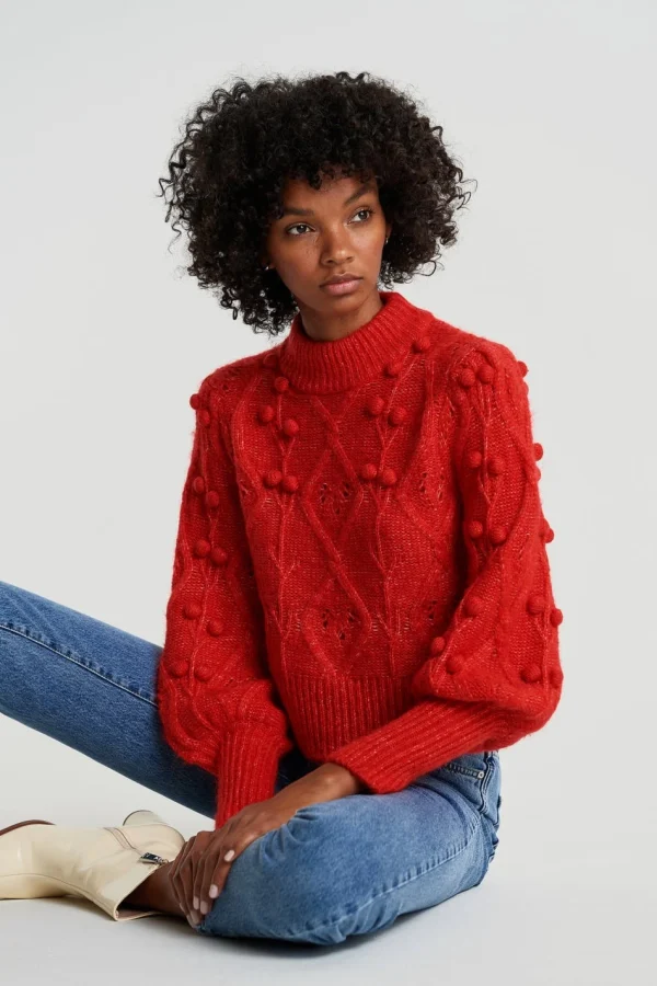 Retour Gratuit Gina Tricot Bella Knitted Sweater Flamescarlet 1
