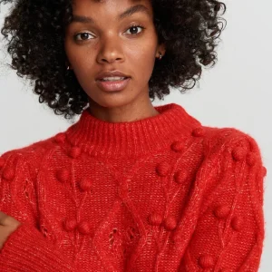 Retour Gratuit Gina Tricot Bella Knitted Sweater Flamescarlet 6
