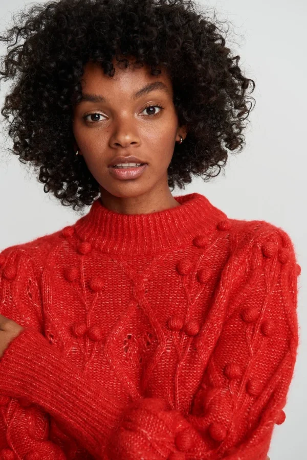 Retour Gratuit Gina Tricot Bella Knitted Sweater Flamescarlet 3