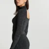en vente Gina Tricot Astrid Knitted Top Black/lurex 10