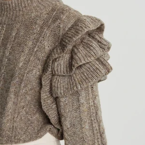 boutique pas cher Gina Tricot Alice Knitted Sweater Dune Melange 6
