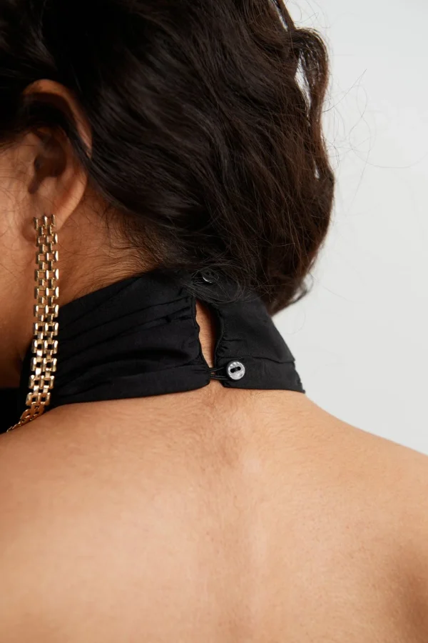 Gina Tricot Poplin Tie Back Top Black remise en ligne 3