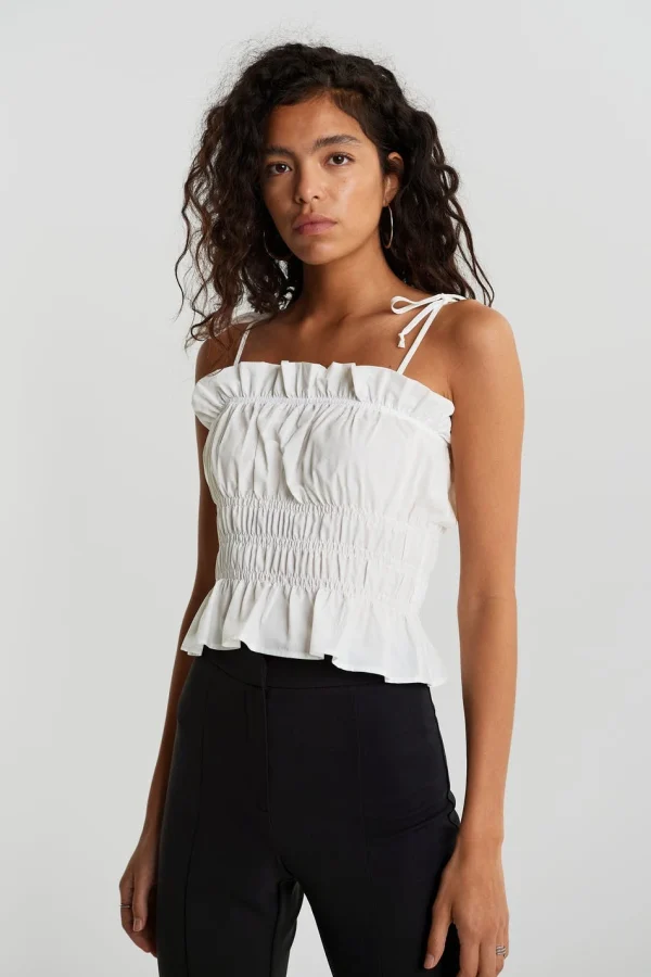 grossiste Gina Tricot Poplin Smock Singlet Offwhite 1