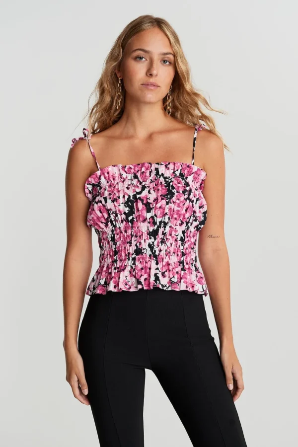 Gina Tricot Poplin Smock Singlet Aop mode pas cher 1