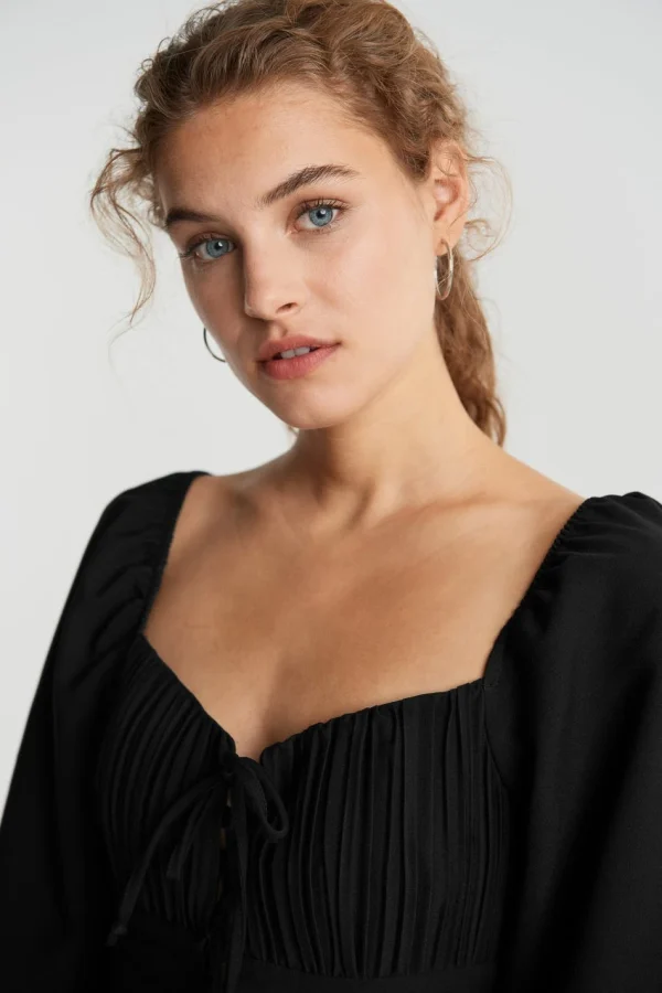 Gina Tricot Ivy Blouse Black Distributeur Officiel 3