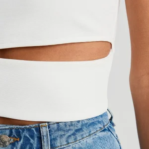 magasin en ligne Gina Tricot Otilia Cutout Top Offwhite 6