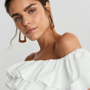 Gina Tricot Vanja Off Shoulder Top Offwhite magasins pas chers 6