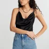 boutique pas cher Gina Tricot Satina Cowlneck Singlet Black 8