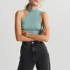 Gina Tricot Nea Asymmetric Top Blue Surf Top ventes 10