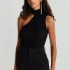 vente chaude Gina Tricot Nea Asymmetric Top Black 8