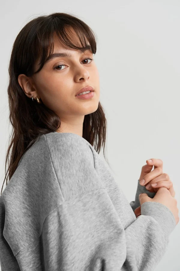destockage Gina Tricot Gia Sweater Lt Greymelange 3